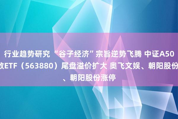 行业趋势研究 “谷子经济”宗旨逆势飞腾 中证A500指数ETF（563880）尾盘溢价扩大 奥飞文娱、朝阳股份涨停