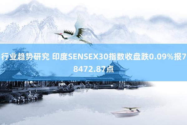 行业趋势研究 印度SENSEX30指数收盘跌0.09%报78472.87点