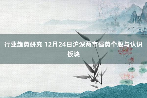 行业趋势研究 12月24日沪深两市强势个股与认识板块