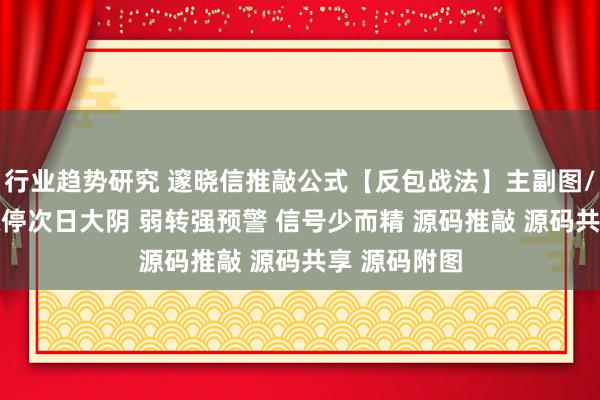 行业趋势研究 邃晓信推敲公式【反包战法】主副图/选股推敲 涨停次日大阴 弱转强预警 信号少而精 源码推敲 源码共享 源码附图