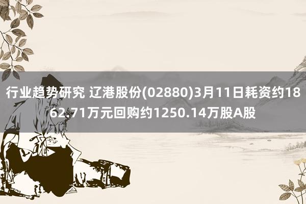 行业趋势研究 辽港股份(02880)3月11日耗资约1862.71万元回购约1250.14万股A股